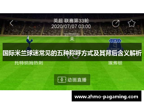 国际米兰球迷常见的五种称呼方式及其背后含义解析